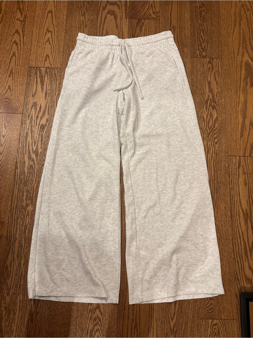 Divided Light Gray Wide-Leg Track Pants